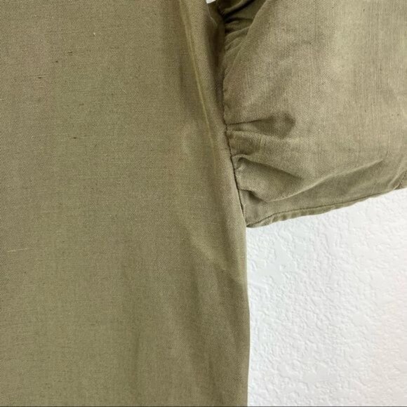 Ulla Johnson Marcelle Olive Cotton Twill Tunic Ruffle Dress - Picture 8 of 13